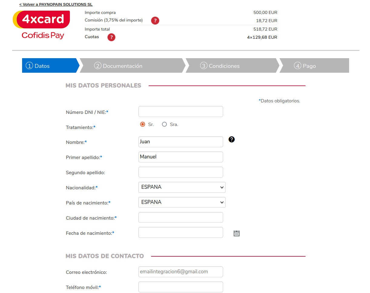 Cofidis Form