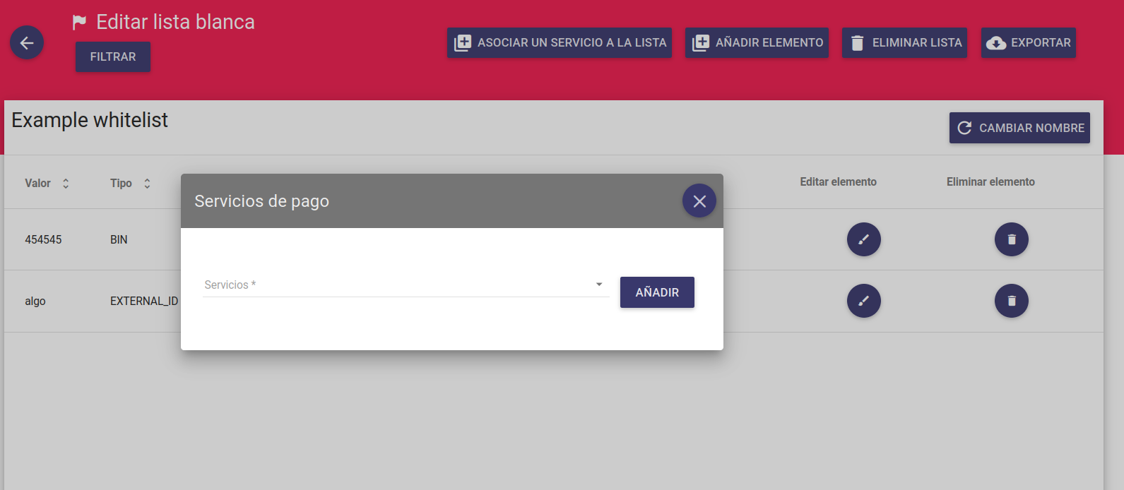 ColorList add service